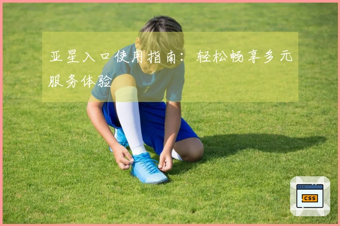 亚星入口使用指南：轻松畅享多元服务体验